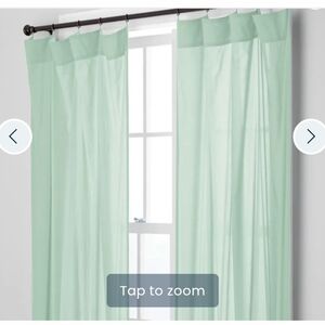 The Company Store Mint Green Sheer Curtains